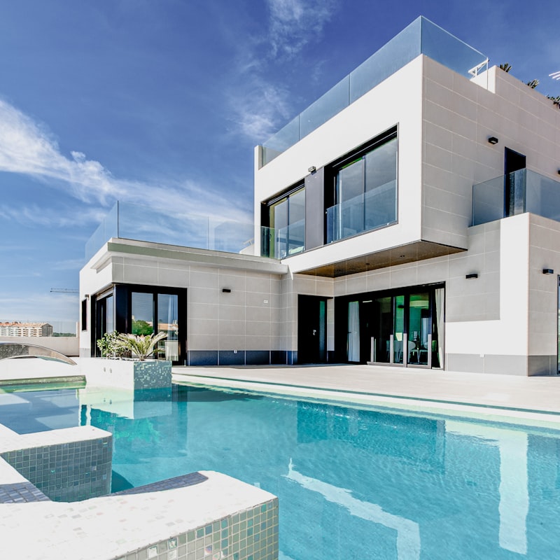 A modern home exterior