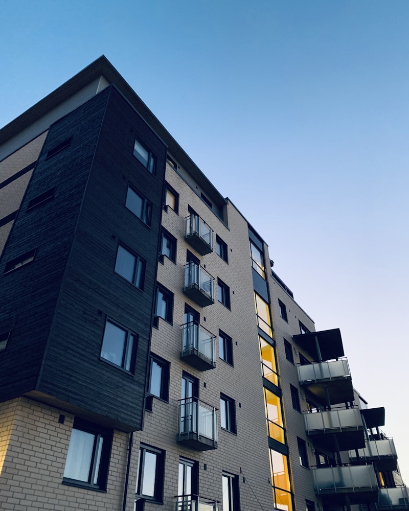 A well-managed modern apartment building
