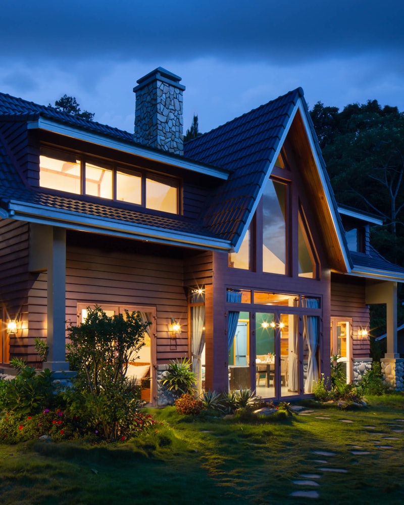 A warm, welcoming North Carolina home at dusk